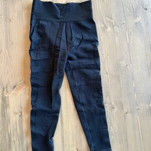 Zyia Black Ribbed Leggings